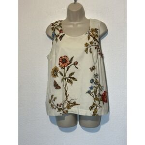 Anthropologie Meadow‎ Rue Women's Sleeveless Top Sz 6/Med Floral Cottagecore
